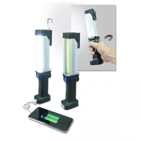 פנס COB רב עוצמה ומטען 4000 mAh