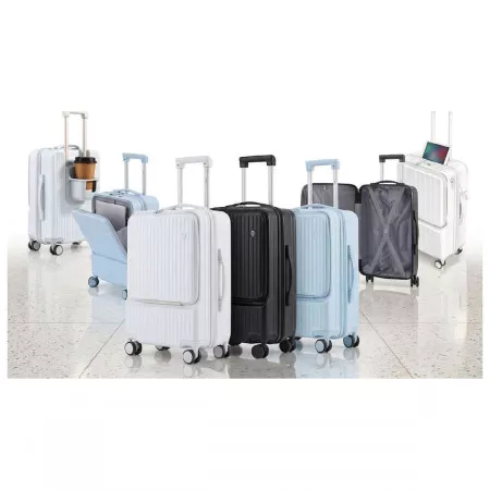 מזוודת עלייה למטוס קשיחה ממותגת "Protech" עם לוגו — שי עסקי לעובדים וללקוחות