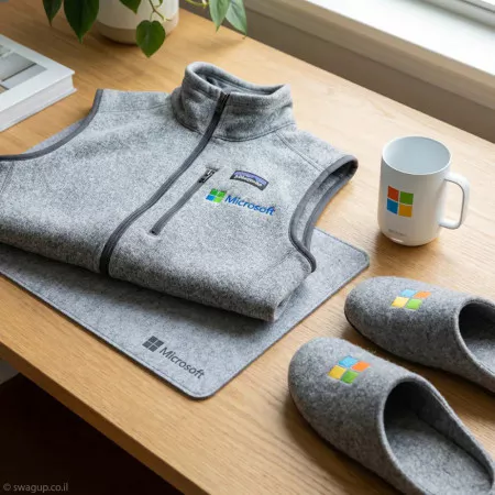 קיט חורף לעובדים ממותג The Comfort Pack עם לוגו לארגונים