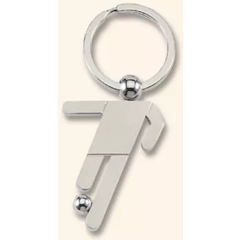 Metal football player shaped holder
