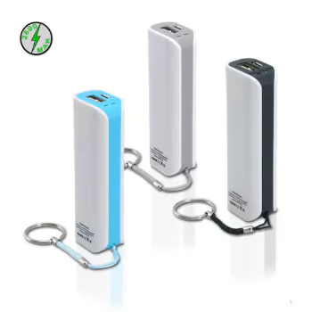 מטען נייד קומפקטי פלסטי 2600 mAh  "מיניליין"