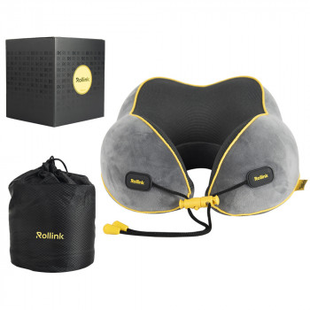כרית צוואר ארגונומית לטיסות Rollink Memory Foam רולינק