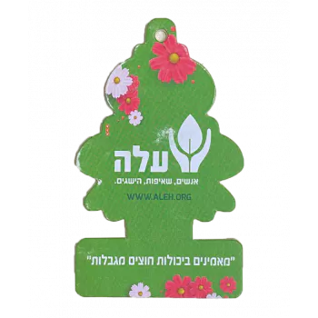 ריחנית לרכב בצורת עץ עם פרסום והדפסה