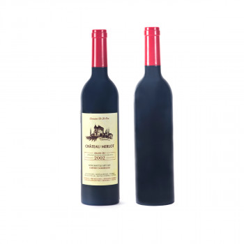 מארז אביזרי יין במעמד בצורת בקבוק 