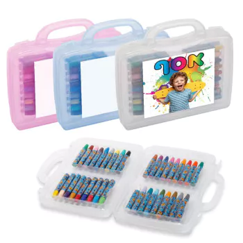 מזוודה קשיחה 36 צבעי פנדה צבעוניים