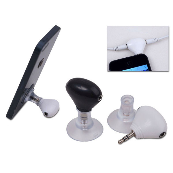 ספליטר מפצל לצמד אוזניות עם מעמד ואקום לנייד