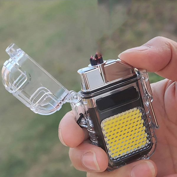 פנס לד עוצמתי משולב מצית פלזמה "לייטפייט"