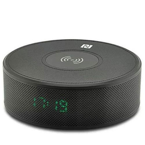 משטח טעינה משולב רמקול ושעון