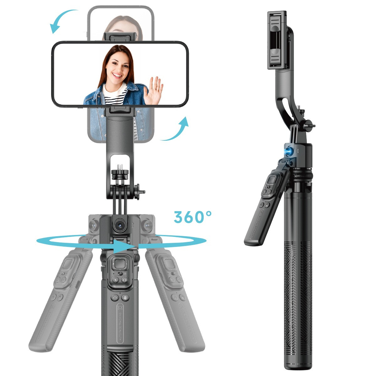 מצלמת בינה מלאכותית עם חצובה "מדונה"