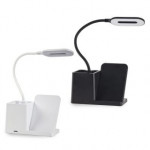 מעמד טעינה אלחוטית בשילוב מנורת LED וכוס לעטים "דנור"