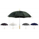 מטריה גדולה "23 מוט מתכת, ידית אחיזה מעץ.