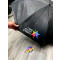 מטריה שחורה ממותגת עם הלוגו שלכם, TX-6