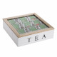 ווילס - קופסת תה מעוצבת עשויה עץ מכסה זכוכית 