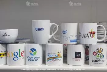 כוסות עם הדפסה של תמונה