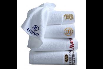 Towels with embroidery