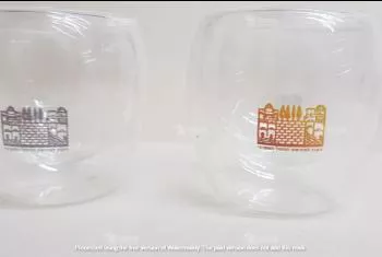 כוס זכוכית ממותגת