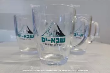 ספל זכוכית ממותג
